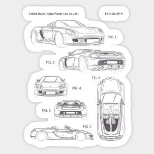 Carrera GT Blueprint Sticker